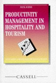 Cover of: Productivity management in hospitality and tourism