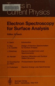 Electron spectroscopy for surface analysis by H. Ibach