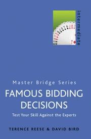 Cover of: Famous Bidding Decisions (Master Bridge Series) by David Bird, Terence Reese