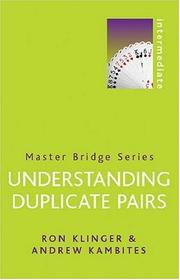 Cover of: Understanding Duplicate Pairs (Master Bridge Series)