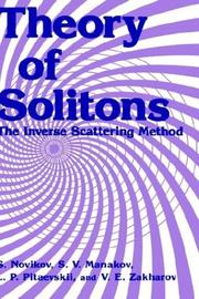 Cover of: Theory of solitons: the inverse scattering method