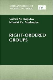 Right-ordered groups by V. M. Kopytov
