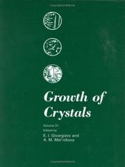 Cover of: Growth of Crystals - Volume 21 (GROWTH OF CRYSTALS Volume 21) (Growth of Crystals) by 