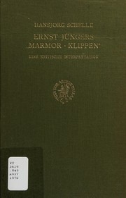 Cover of: Ernst Jüngers "Marmor-Klippen": eine kritische Interpretation