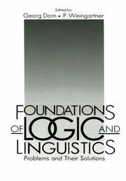 Cover of: Foundations of logic and linguistics: problems and their solutions