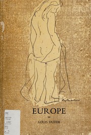 Cover of: Europe by Louis Dudek