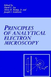 Cover of: Principles of analytical electron microscopy by edited by David C. Joy, Alton D. Romig, Jr., and Joseph I. Goldstein.