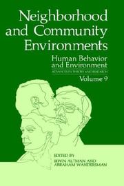 Cover of: Neighborhood and community environments by edited by Irwin Altman and Abraham Wandersman.