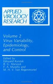 Cover of: Applied Virology Research: Virus Variability, Epidemiology and Control by Edouard Kurstak