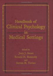 Cover of: Handbook of clinical psychology in medical settings