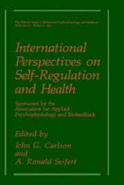 Cover of: International perspectives on self-regulation and health