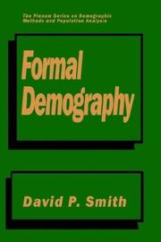 Cover of: Formal demography