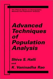 Cover of: Advanced techniques of population analysis
