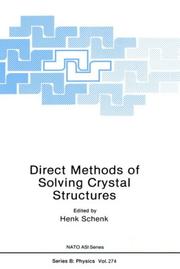 Cover of: Direct methods of solving crystal structures