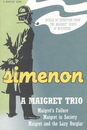 Cover of: A Maigret Trio by Georges Simenon