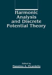 Cover of: Harmonic analysis and discrete potential theory | 