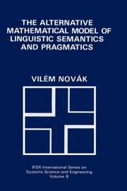 Cover of: alternative mathematical model of linguistic semantics and pragmatics