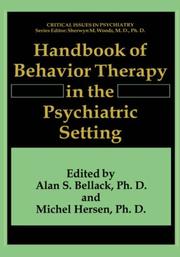 Cover of: Handbook of behavior therapy in the psychiatric setting