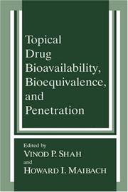 Cover of: Topical drug bioavailability, bioequivalence, and penetration by Howard I. Maibach