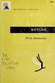 Cover of: Five sermons preached at the Rolls Chapel by Joseph Butler