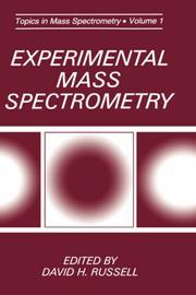 Cover of: Experimental mass spectrometry