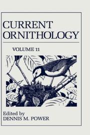 Cover of: Current Ornithology, Volume 11 (Current Ornithology) by D.M. Power