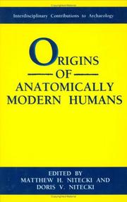 Cover of: Origins of anatomically modern humans