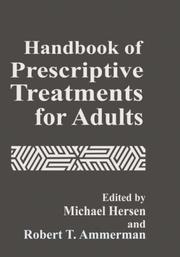 Cover of: Handbook of prescriptive treatments for adults by edited by Michel Hersen and Robert T. Ammerman.