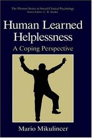 Cover of: Human learned helplessness: a coping perspective