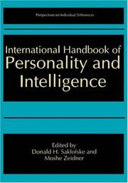 Cover of: International handbook of personality and intelligence