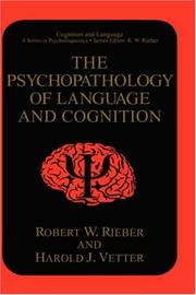 Cover of: The psychopathology of language and cognition