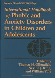 Cover of: International handbook of phobic and anxiety disorders in children and adolescents