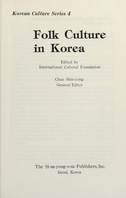 Cover of: Folk culture in Korea