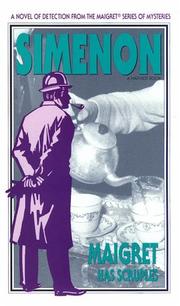 Les Scrupules de Maigret by Georges Simenon