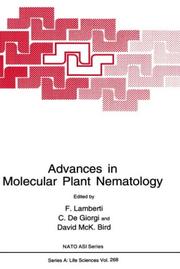 Cover of: Advances in molecular plant nematology by edited by F. Lamberti, C. De Giorgi, and David McK. Bird.