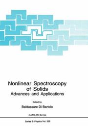 Cover of: Nonlinear Spectroscopy of Solids: Advances and Applications (NATO Science Series: B:) by 