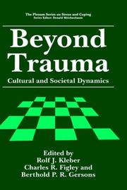 Cover of: Beyond trauma: cultural and societal dynamics