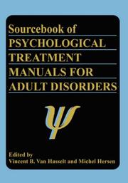 Cover of: Sourcebook of psychological treatment manuals for adult disorders