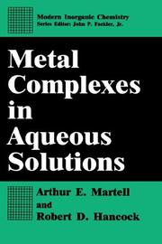 Cover of: Metal complexes in aqueous solutions by Arthur Earl Martell
