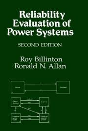 Reliability evaluation of power systems by Roy Billinton