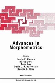 Cover of: Advances in morphometrics