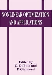 Cover of: Nonlinear optimization and applications
