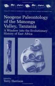 Cover of: Neogene paleontology of the Manonga Valley, Tanzania | 