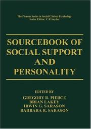 Cover of: Sourcebook of social support and personality
