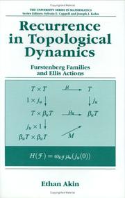 Cover of: Recurrence in topological dynamics: Furstenberg families and Ellis actions
