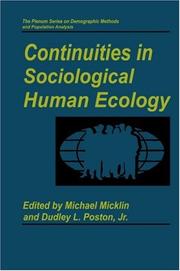 Cover of: Continuities in sociological human ecology