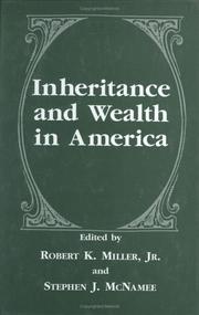 Cover of: Inheritance and wealth in America