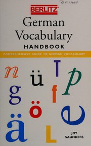 Cover of: German vocabulary handbook