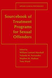 Cover of: Sourcebook of treatment programs for sexual offenders