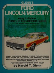 Cover of: Glenn's Ford/Lincoln/Mercury tune-up and repair guide